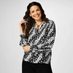 Biba Neck Blouse in Multi