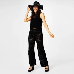 Biba Oversized Floppy Hat in Black