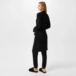 Biba Rhinestone Robe in Black