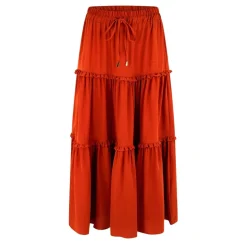 Biba Romantic Skirt in Orange