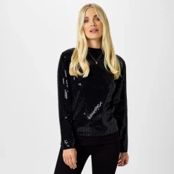 Biba Sequin Jumper in Black