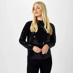Biba Sequin Jumper in Black