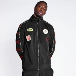 Blood Brother Athletic Long Sleeve Regular Fit Jacket in Black