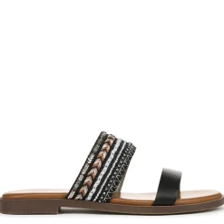 Blowfish Malibu Curtis Embellished Slide Sandals in Black
