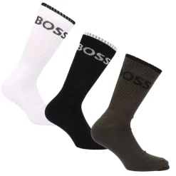 Boss 6 Pack of Ribbed Short Socks in Various