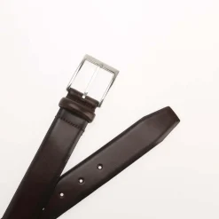 Boss Branded Buckle Belt in Brown