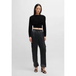 Boss C Targov Cargo Trousers in Black