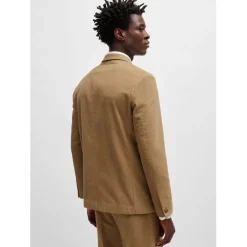 Boss C-Cris Double-Breasted Blazer in Beige