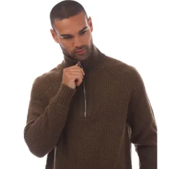 Boss C-Ebrezzo Quarter-Zip Sweater in Green