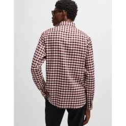 Boss C-Hal Casual-Fit Shirt in Red
