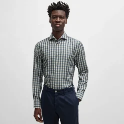 Boss C-Hal Casual-Fit Shirt in Blue