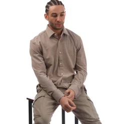 Boss C-HAL Kent Jersey Shirt in Beige