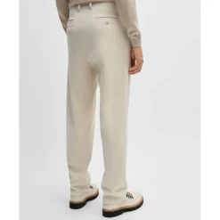 Boss C-Kai-DPL Relaxed-Fit Trousers in White