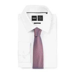 Boss 7.5cm Silk Blend Tie in Red