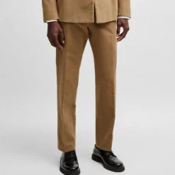 Boss C-Peter Relaxed-Fit Trousers in Beige