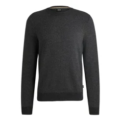 Boss Crew Neck Regular Fit Sweater in Black