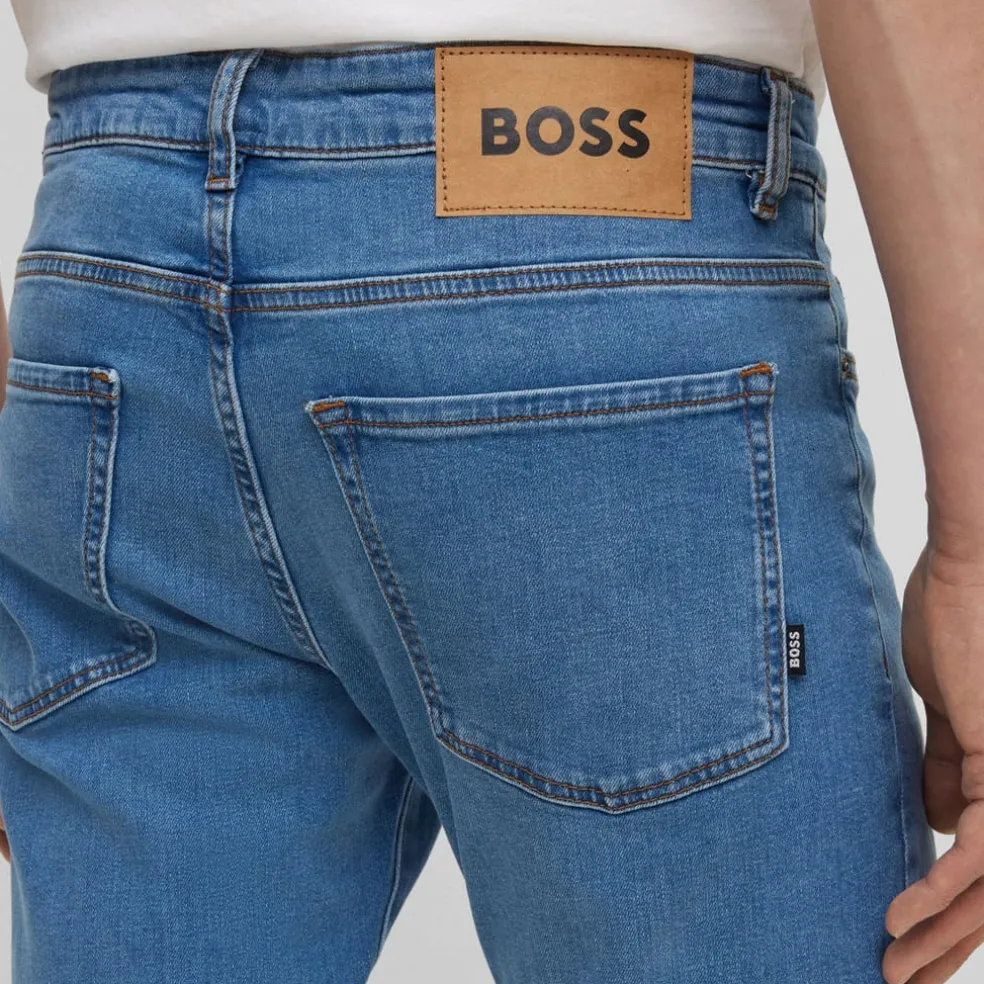 Boss Delaware3-1 Slim-Fit Jeans in Turquoise
