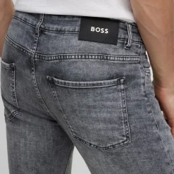 Boss Delaware3 Slim-Fit Jeans in Charcoal