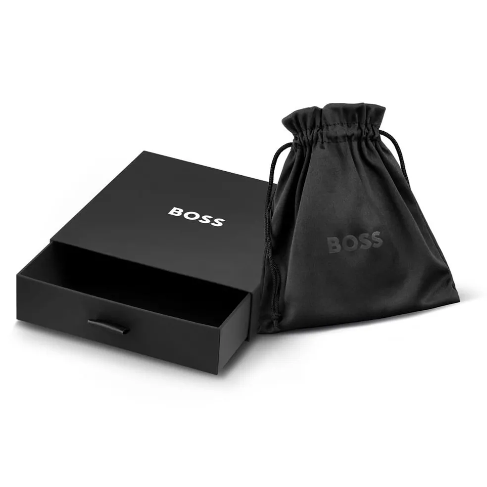 Boss Devon Box Chain Necklace in Black