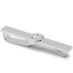 Boss Double B Monogram Brass Tie Clip in Silver