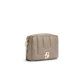 Boss Double B Monogram Quilted Crossbody Bag in Brown