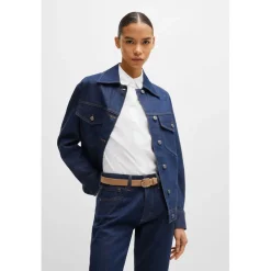 Boss Double B Monogram Suede Belt in Beige