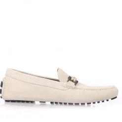 Boss Driver Moccasin Shoes in White