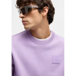 Boss Drop Needle Crewneck Sweatshirt in Purple