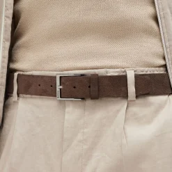 Boss Elloy Leather Belt in Brown