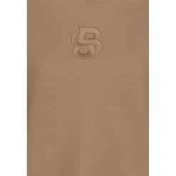 Boss Emaes Hooded Relaxed Fit Sweatshirt in Beige