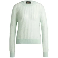 Boss FamilianaFine-Gauge Sweatshirt in Turquoise