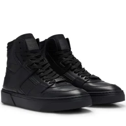 Boss Gary Hi-Top Trainers in Black