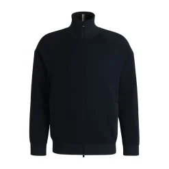Boss H-Domico Full-Zip Cardigan in Dark Blue