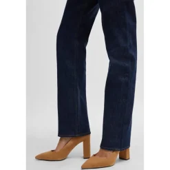 Boss High Block Heel Pumps in Beige