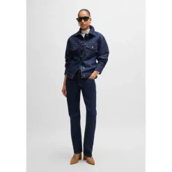 Boss High Block Heel Pumps in Beige