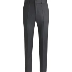 Boss H-Lenon Regular-Fit Trousers in Grey