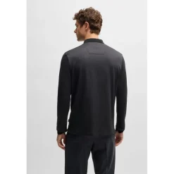 Boss H-Pado 431 Long Sleeve Polo Shirt in Black