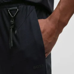 Boss Hwoven Tracksuit Bottoms in Black
