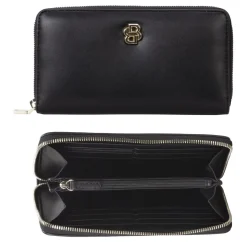 Boss Icon Zip Around Wallet in Black