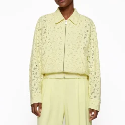 Boss Jamiella Lace Jacket in Yellow
