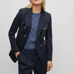Boss Jatera3 Blazer Jacket in Dark Blue