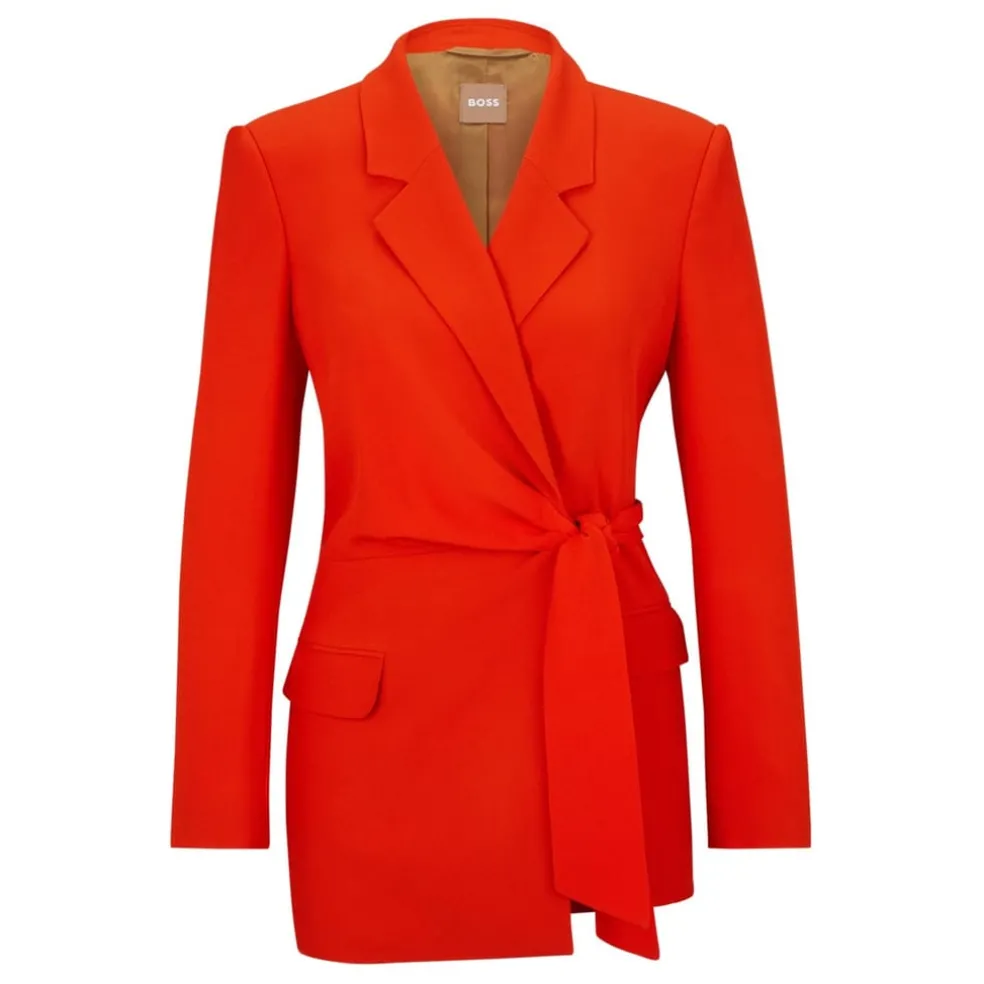 Boss Jawana Tailored Tie Blazer in Orange