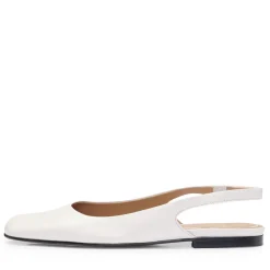 Boss Leather Ballet Flats in Natural