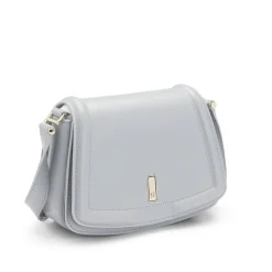 Boss Leather Saddle Bag in Grey