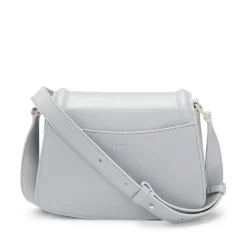 Boss Leather Saddle Bag in Grey