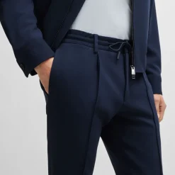 Boss L-Gee Slim-Fit Trousers in Dark Blue