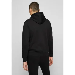 Boss Logo Patch Hoodie in Black