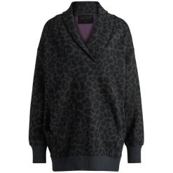 Boss Naomi X Boss Animal-Print Sweatshirt in Black