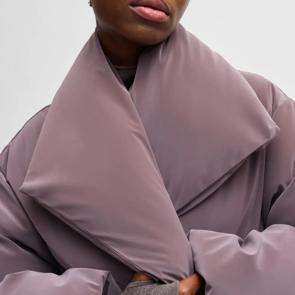 Boss Naomi X Boss Cropped Down Jacket in Purple