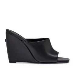 Boss Naomi X Boss Wedge Heel Mules in Black